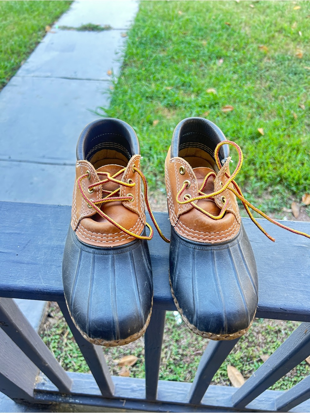 L.L. Bean Men's Two-Tone Duck Boots in Black & Brown